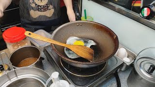 German Spatzle Bacon Sauerkraut/德國酸菜培根蛋炒麵—Taiwanese street food.Taoyuan