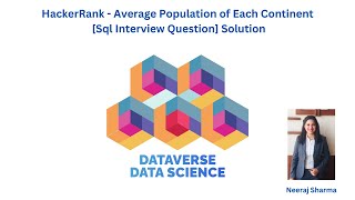 HackerRank - Average Population of Each Continent [Sql Interview Question] Solution
