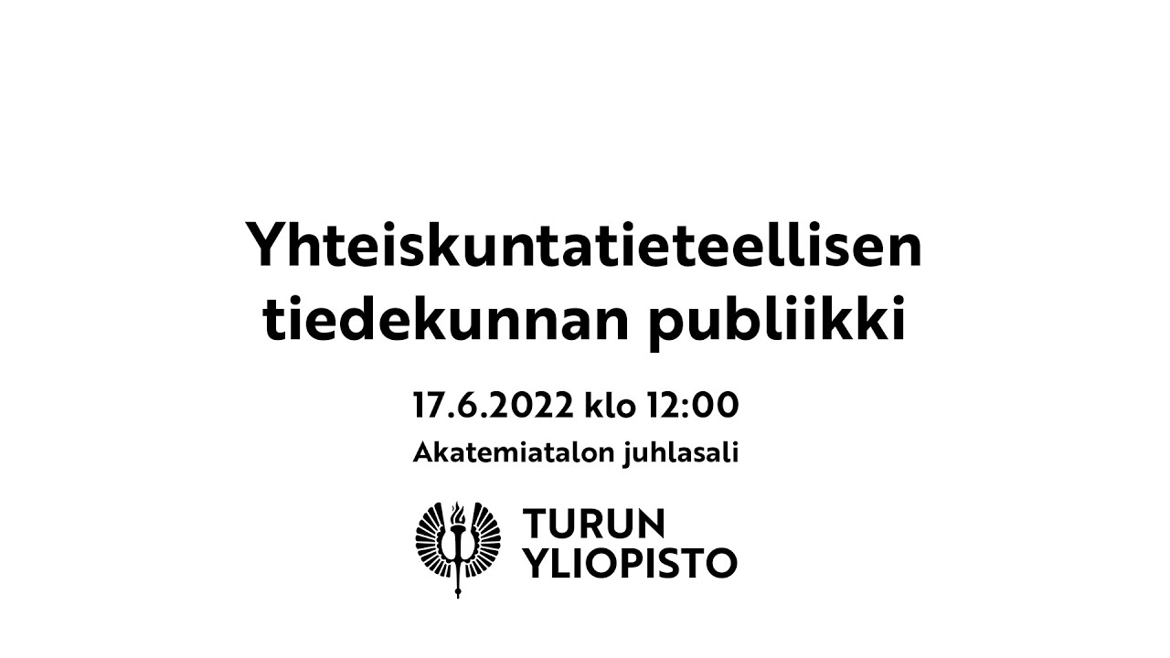 Yhteiskuntatieteellisen Tiedekunnan Publiikki - YouTube