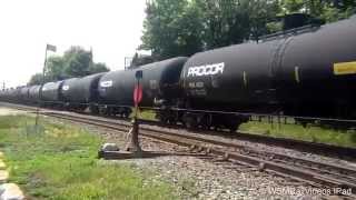 WSMRailVideos.Coteau du Lac, Rail Traffic,7/8/14