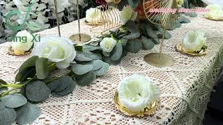 Artificial eucalyptus leaf rattan