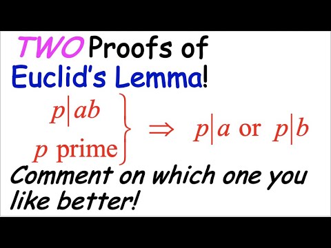 TWO Proofs Of Euclid's Lemma!! 🌟🌟 - YouTube