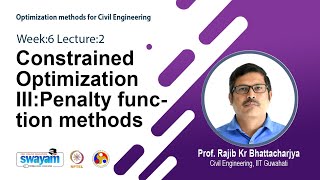 Lec 15: Constrained Optimization III: Penalty function methods