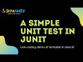 What Does a Unit Test look like in JUnit?