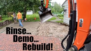 Rebuilding a 25 Year old Unilock Patio and New Stoop Construction!