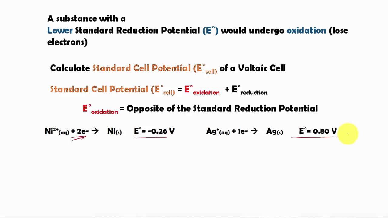 Standard Cell Potential - YouTube