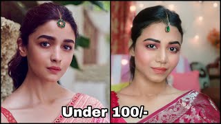 Alia Bhatt inspired makeup look under 100 Rs. || Makeup by Sharmili