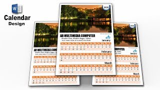 MS Word Tutorial: Microsoft Word Calendar 2020| Calendar Design Ideas| Word Monthly Calendar By AR