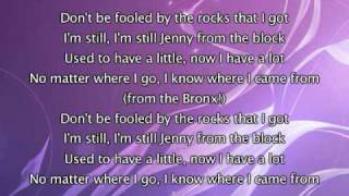 Jennifer Lopez - Jenny From The Block, Lyrics In Video
