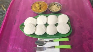 South Indian Breakfast Recipe Idly || 5Rs Per Plate | Street Food Style ||