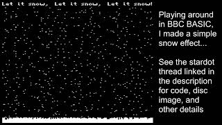 BBC BASIC snowfall demo
