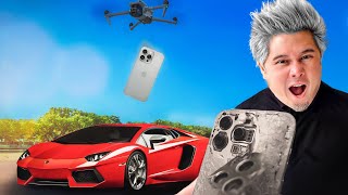 โยน iPhone 15 Pro Max ใส่ LAMBORGHINI ตึก7ชั้น [ Extreme Drop Test ]