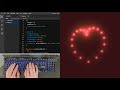 ASMR Programming - Heart Loading Animation Effect using Html CSS - No Talking