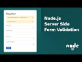 Node JS Server Side Form Validation using Express-Validator, Body-Parser and EJS