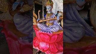 Saraswati murti colour process #Saraswati  #murti #art #youtubeshorts