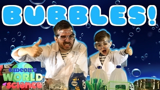HOMEMADE BUBBLES! | Cool Science Experiments for KIDS | Gideon's World of Science