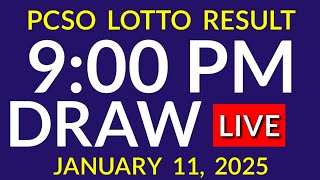 Pcso Lotto Result Today 9pm live draw result January 11, 2025 Saturday