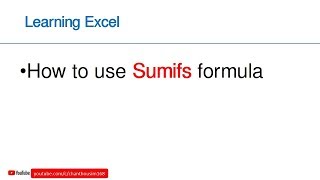 #SCT #Excel-learning: របៀបប្រើប្រាស់ រូបមន្ត Sumifs  -How to use Sumifs formula ភាគ 11