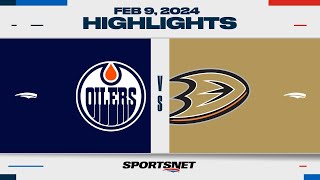 NHL Highlights | Oilers vs. Ducks - February 9, 2024