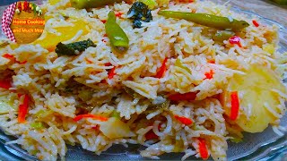 Masalay Dar Vegetable Fried Rice Recipe | Fried Rice Restaurant Style by Home Cooking and Much More