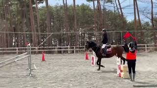 2024-03-17 全日本看護学生馬術大会 ジムカーナ競技 OP 川上選手とオロバス