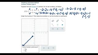 Graphing a piecewise defined function Problem Type 2