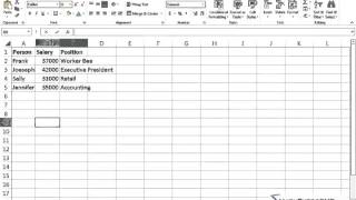 Lesson 24 - Changing Column Widths And Row Heights