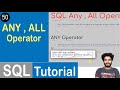 #50 ANY Operator | ALL Operator | SQL Tutorial