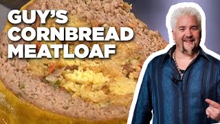 Guy Fieri's Cornbread Stuffed Meatloaf | Guy's Big Bite | Food Network