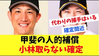 【ホークス】甲斐の人的補償！巨人から小林を獲得しない確定してしまう