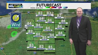 Partly cloudy and mild Monday night