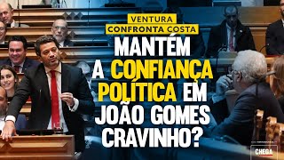 Ventura confronta Costa: Mantém a confiança política em João Gomes Cravinho?