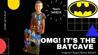 Imaginext Wayne Manor Batcave. Unboxing kids toy and playtime