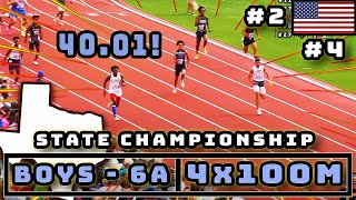 40.01s! Houston v Dallas | 4x100M | Texas State Championship | 6A Boys