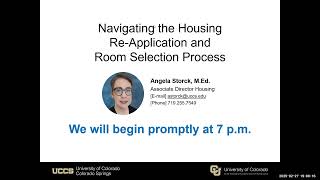 UCCS Housing: Renewal and Online Room Selection