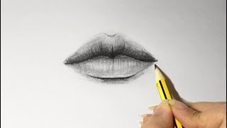 طريقة رسم الفم بالخطوات|how to draw lips