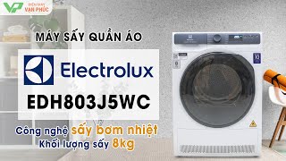 Máy sấy quần áo bơm nhiệt Electrolux EDH803J5WC mẫu mới năm 2024