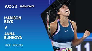 Madison Keys v Anna Blinkova Highlights | Australian Open 2023 First Round