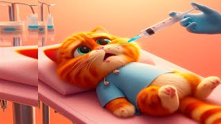 😭SAD STORY! 🐈💉Ginger Cat Struggles with Sickness #cutecat #aicat #aicatstories