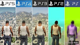 Ps5 Vs Ps4 Vs Ps3 Vs Ps2 Vs Ps1 Gta Games Generations And Graphics