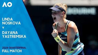 Linda Noskova v Dayana Yastremska Full Match | Australian Open 2024 Quarterfinal