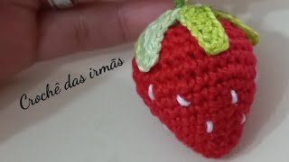 Chaveiro Morango em Crochê Amigurumi