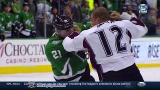 Jarome Iginla vs Antoine Roussel Feb 3, 2015