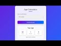 Stylish Age Calculator | HTML CSS JavaScript Age Calculator Project with Source Code