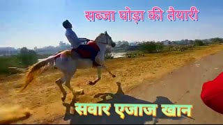 सब्जा की तैयारी सवार एजाज खान। #viralhorse #viralhorserace💯