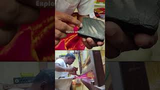 easy way to find pure silver zari in silk sarees | Zari purity checking | Kanchipuram silk saree