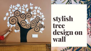 || Wall Painting || Tree Design || JAZ Art World ||