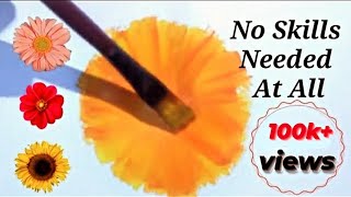 5 Easy Flower Painting Techniques | No Skills Needed For This (2023)