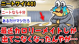 【悲報】ワイニート、ご飯がカロリーメイトしか出てこなくなった→結果wwwww【2ch面白いスレ】