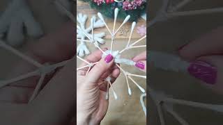 Ako si vyrobiť vločky z vlny ❄️ #artmie #christmasdecor #christmasdiy  #diychristmasdecor #crafting